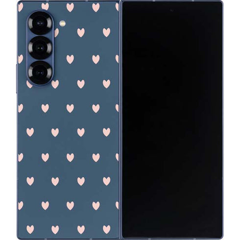 Blue and Pink Hearts Galaxy Z Fold6 Skin