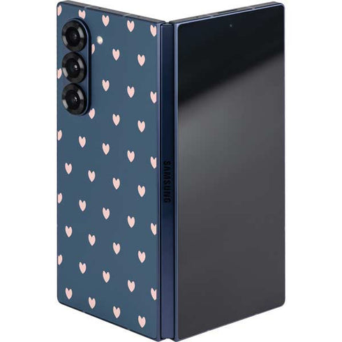 Blue and Pink Hearts Galaxy Z Fold6 Skin