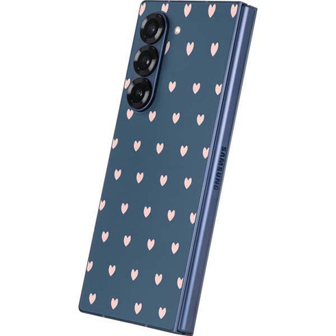 Blue and Pink Hearts Galaxy Z Fold6 Skin