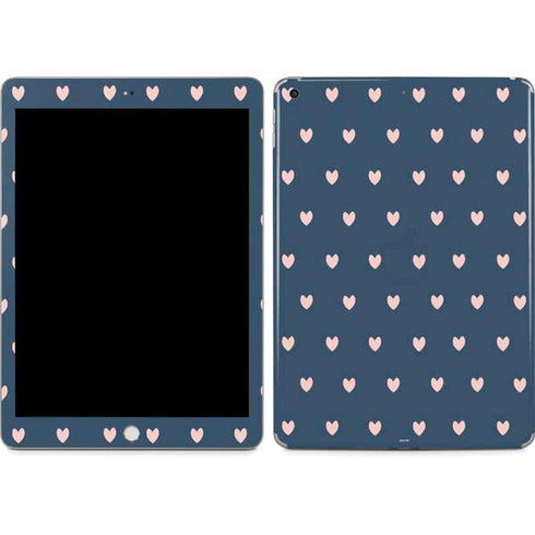 Blue and Pink Hearts Apple iPad Skin
