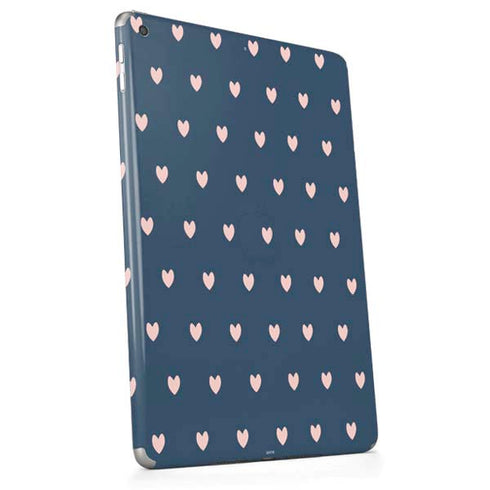 Blue and Pink Hearts Apple iPad Skin