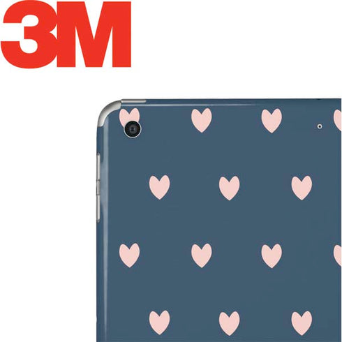 Blue and Pink Hearts Apple iPad Skin