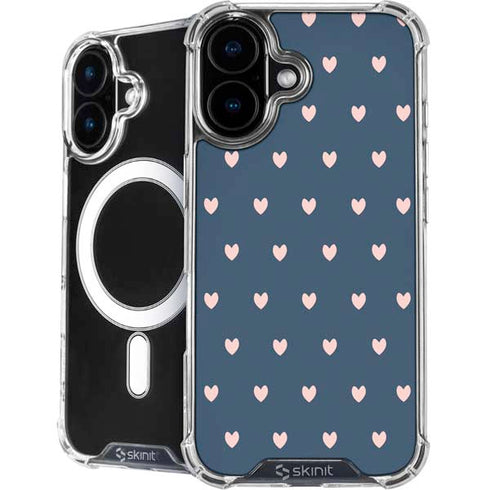 Blue and Pink Hearts iPhone 16 MagSafe Case