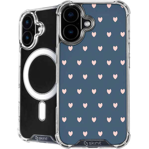 Blue and Pink Hearts iPhone 16 Plus MagSafe Case