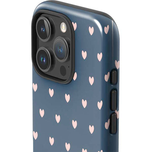 Blue and Pink Hearts iPhone 16 Pro Impact Case