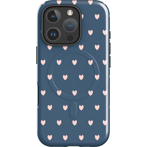 Blue and Pink Hearts iPhone 16 Pro Max Magsafe Impact Case