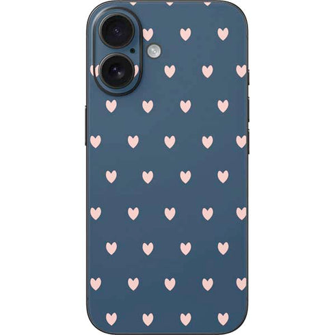 Blue and Pink Hearts iPhone 16 Skin