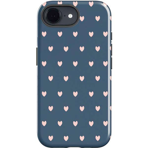 Blue and Pink Hearts iPhone 16e Impact Case