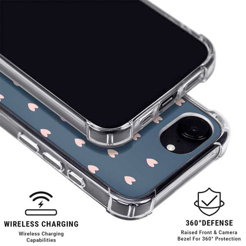 Blue and Pink Hearts iPhone 16e MagSafe Case