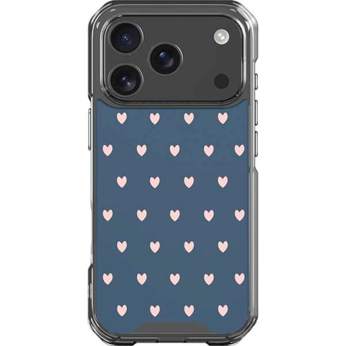 Blue and Pink Hearts iPhone 18 Pro Clear Case