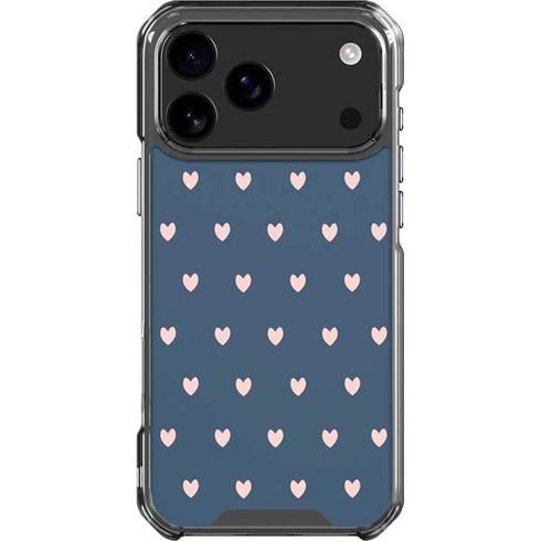 Blue and Pink Hearts iPhone 18 Pro Max Clear Case