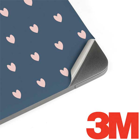 Blue and Pink Hearts MacBook Skins