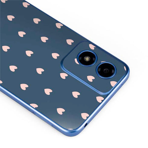 Blue and Pink Hearts Moto G Play 4G (2024) Skin