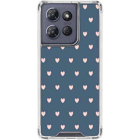 Blue and Pink Hearts Moto G Play 5G (2025) Clear Case