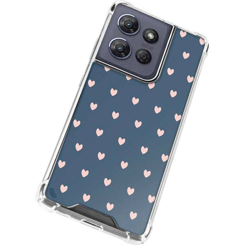 Blue and Pink Hearts Moto G Power 5G (2025) Clear Case