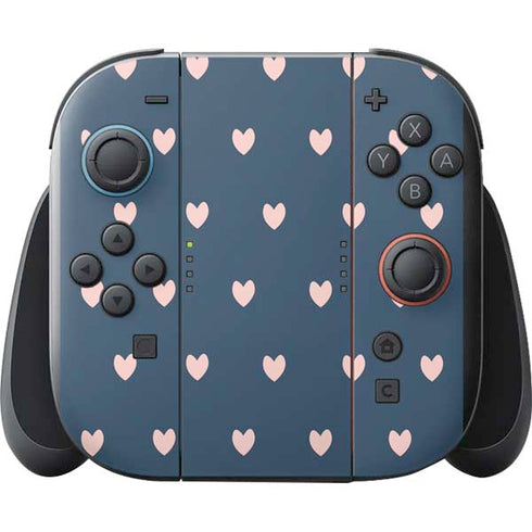 Blue and Pink Hearts Nintendo Switch 2 (2025) with Joy-Con Skin