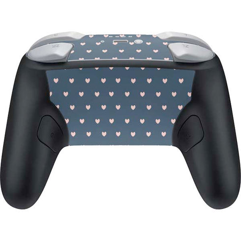 Blue and Pink Hearts Nintendo Switch 2 (2025) Pro Controller Skin