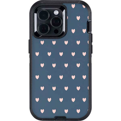 Blue and Pink Hearts Otterbox Defender iPhone Skin