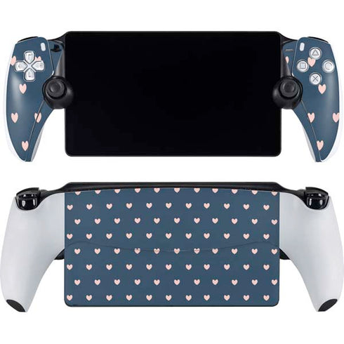 Blue and Pink Hearts PlayStation Portal Remote Player Skin