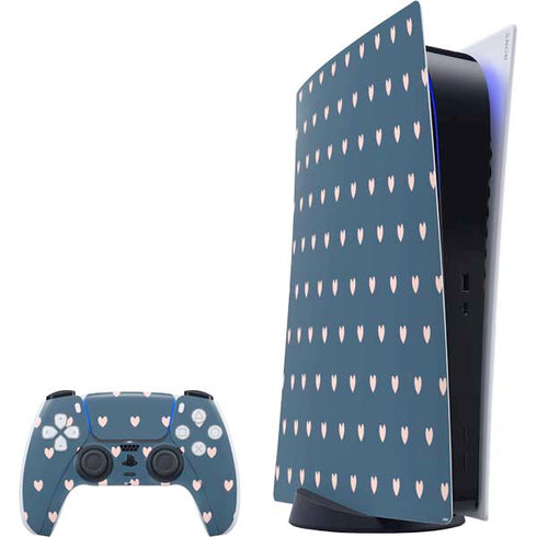 Blue and Pink Hearts PlayStation PS5 Skins