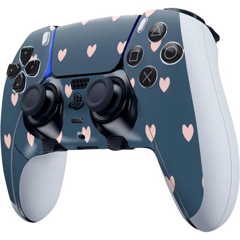 Blue and Pink Hearts PS5 DualSense Edge Pro Controller Skin