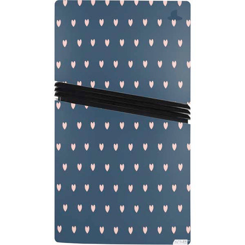 Blue and Pink Hearts PS5 Pro Console Skin