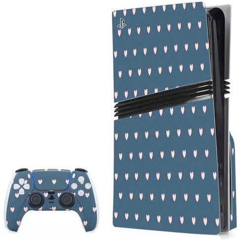 Blue and Pink Hearts PlayStation PS5 Skins