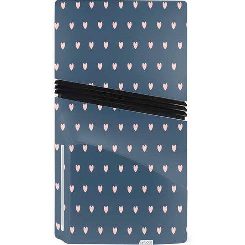 Blue and Pink Hearts PS5 Pro Disk Bundle Skin