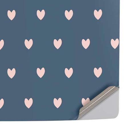 Blue and Pink Hearts PS5 Pro Disk Console Skin