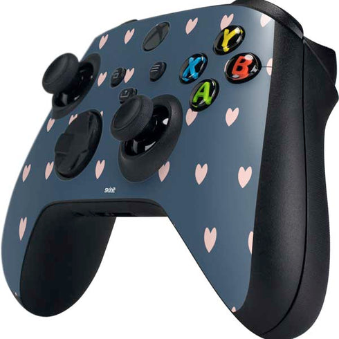 Blue and Pink Hearts Xbox Series X Controller Skin