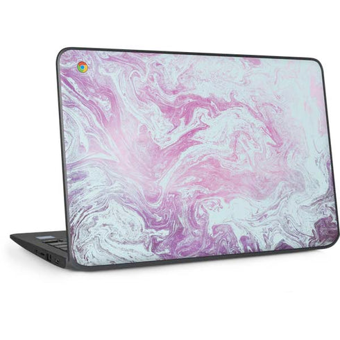 Blue and Purple Marble HP Chromebook Skin