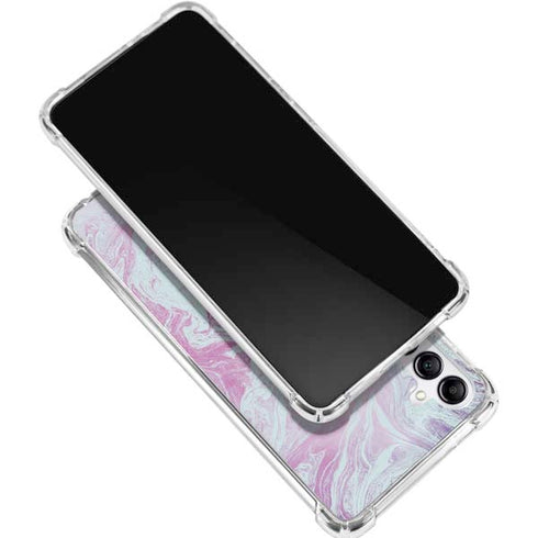 Blue and Purple Marble Galaxy A16 5G Clear Case