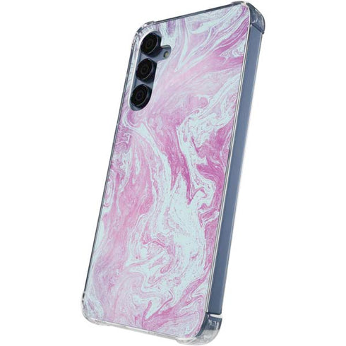 Blue and Purple Marble Galaxy A35 5G Clear Case