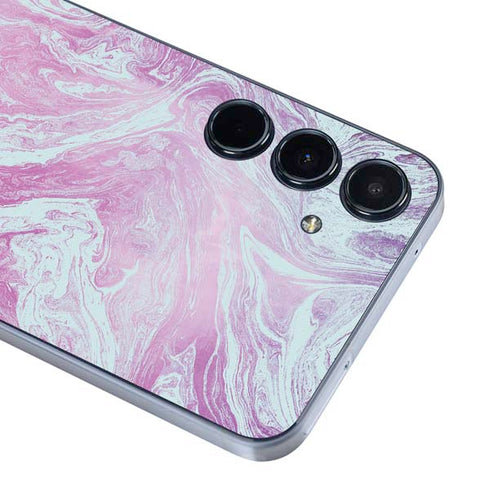 Blue and Purple Marble Galaxy A35 5G Skin