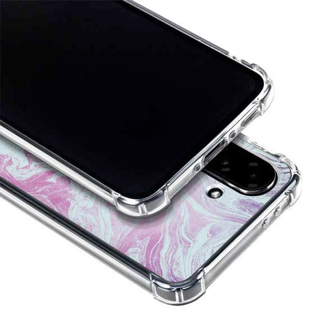 Blue and Purple Marble Galaxy A36 5G Clear Case