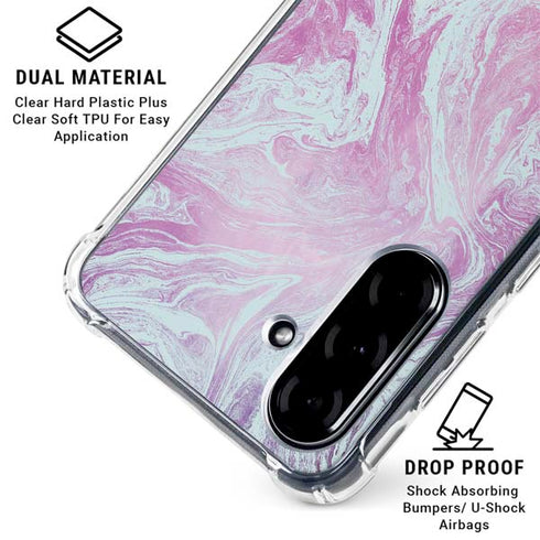 Blue and Purple Marble Galaxy A36 5G Clear Case
