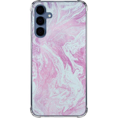 Blue and Purple Marble Galaxy A55 5G Clear Case