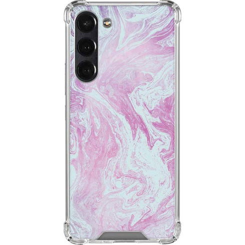 Blue and Purple Marble Galaxy S24 FE Clear Case