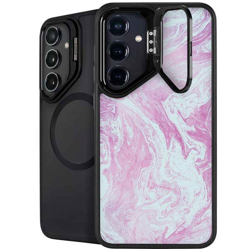 Blue and Purple Marble Galaxy S25 Kickstand Case