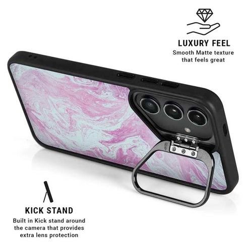 Blue and Purple Marble Galaxy S25 Kickstand Case