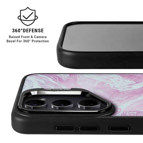 Blue and Purple Marble Galaxy S24 Plus Kickstand Case