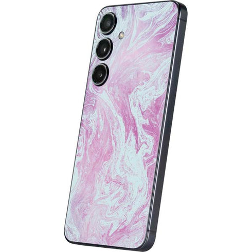 Blue and Purple Marble Galaxy S25 Skin