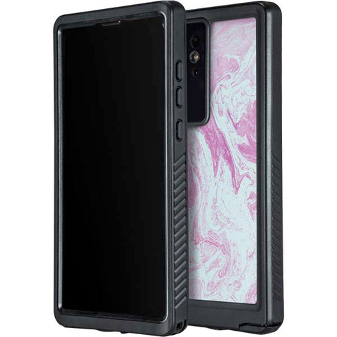 Blue and Purple Marble Galaxy S24 Ultra Waterproof Case