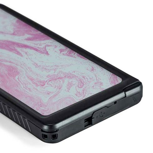 Blue and Purple Marble Galaxy S24 Ultra Waterproof Case