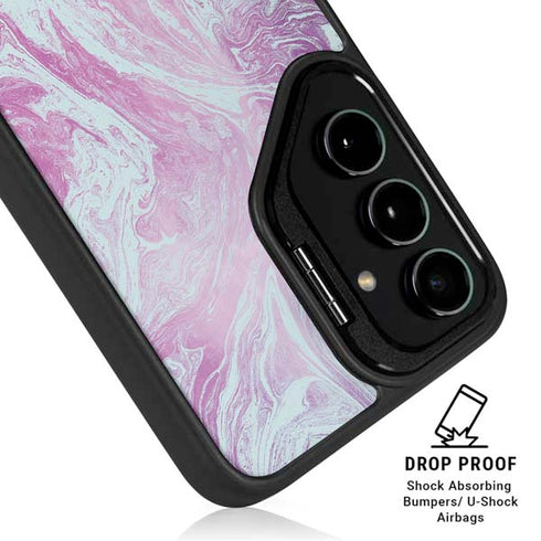 Blue and Purple Marble Galaxy S25 FE Kickstand Case