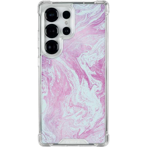 Blue and Purple Marble Galaxy S25 Ultra Clear Case