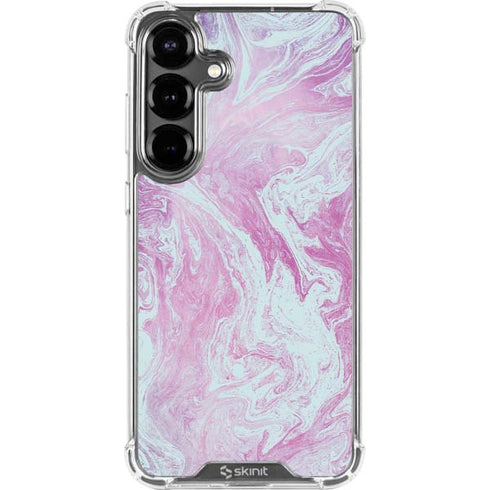 Blue and Purple Marble Galaxy S26 Clear Case