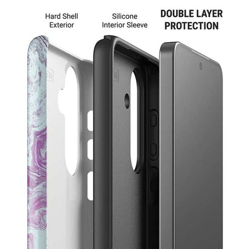 Blue and Purple Marble Galaxy S26 Impact Case