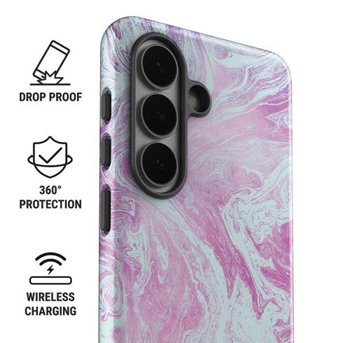 Blue and Purple Marble Galaxy S26 Plus Impact Case