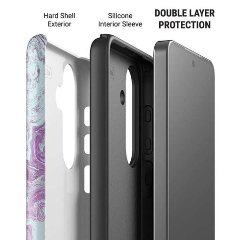 Blue and Purple Marble Galaxy S26 Plus Impact Case